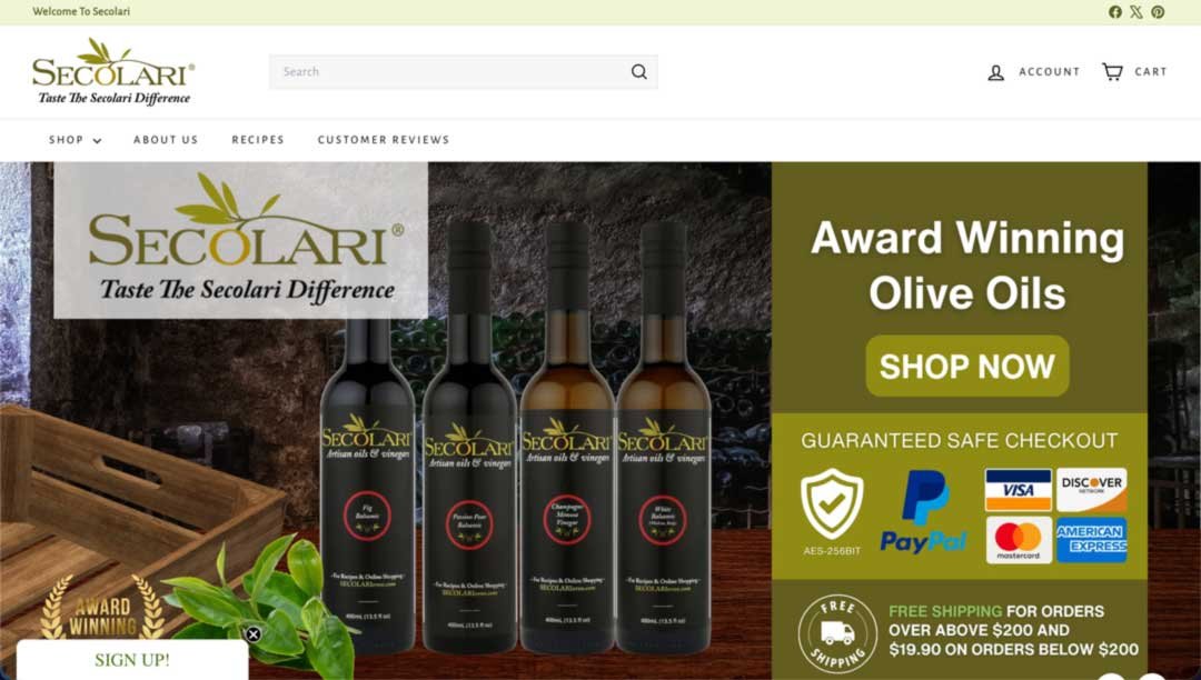 Secolari Artisan Oils & Vinegars